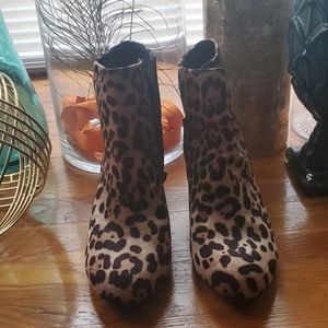 Leopard print boots